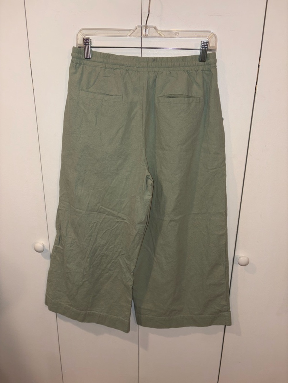 Wild Fang 100% Cotton Wide Leg Crop Pants Size Medium - Picture 2 of 4